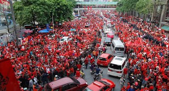 Redshirt protests in Bangkok, September 2010 Photo by Takeaway in Wikimedia Commons Creative Commons license
