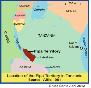 Map of Fipa territory