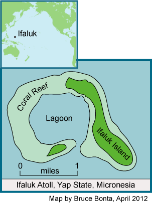 Map of Ifaluk Atoll
