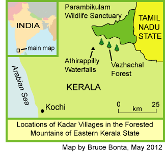 Map of Kadar villages