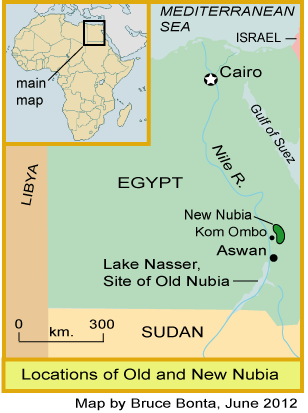 Map of Old and New Nubia