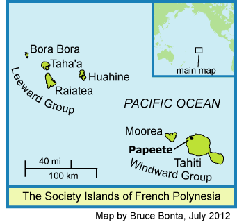 Map of the Society Islands
