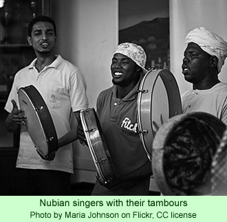Nubian singers with their tambours