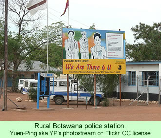 Rural Botswana police station
