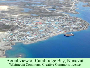 Cambridge Bay from the air