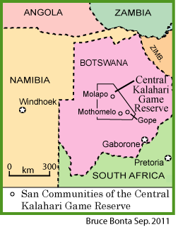 Central Kalahari Game Reserve map
