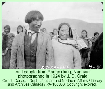 Inuit couple in 1924