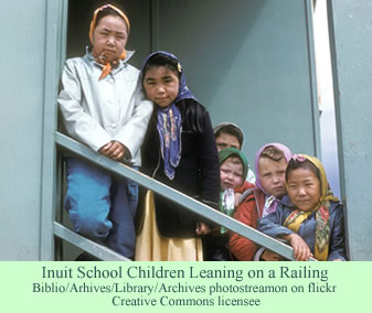 Inuit school children
