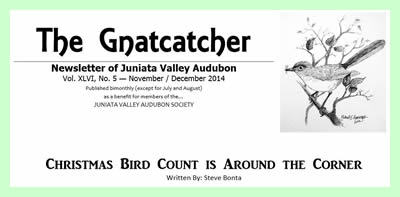 The Gnatcatcher from the Juniata Valley Audubon Society