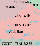 map of Amish in Kentucky