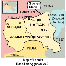 map of Ladakh