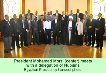 President Mohamed Morsi with Nubians
