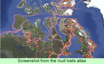 Screenshot of the Pan Inuit Trails Atlas