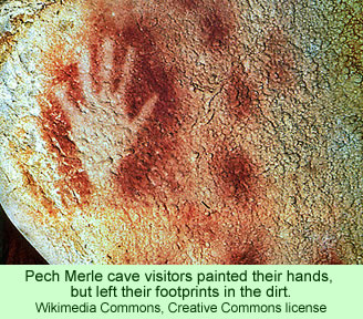 Pech Merle cave handprint