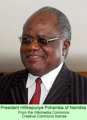 President Pohamba of Namibia