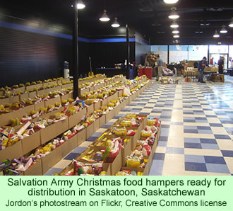 Salvation Army Christmas food hampers