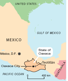 map of Teotitlan