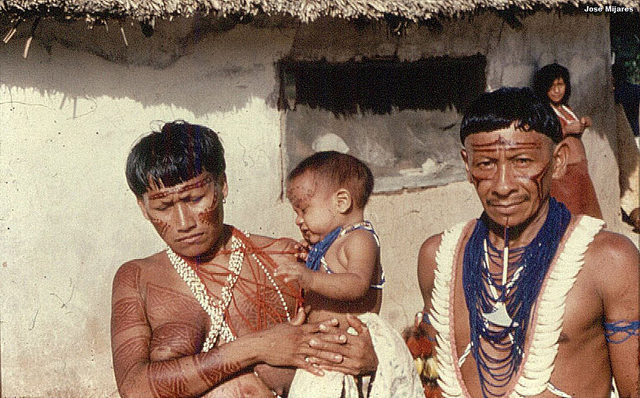 A Piaroa family in the Amazonas state of Venezuela