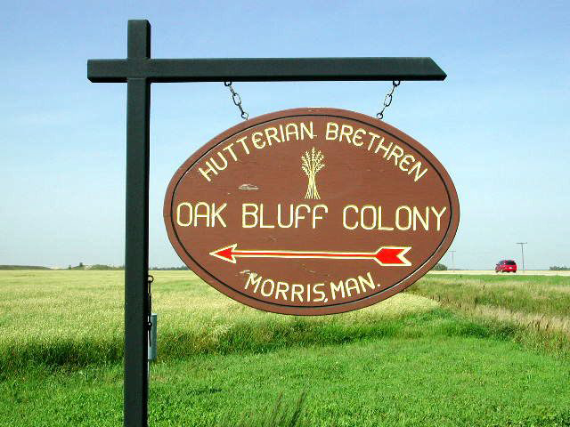 Sign for the Oak Bluff Colony