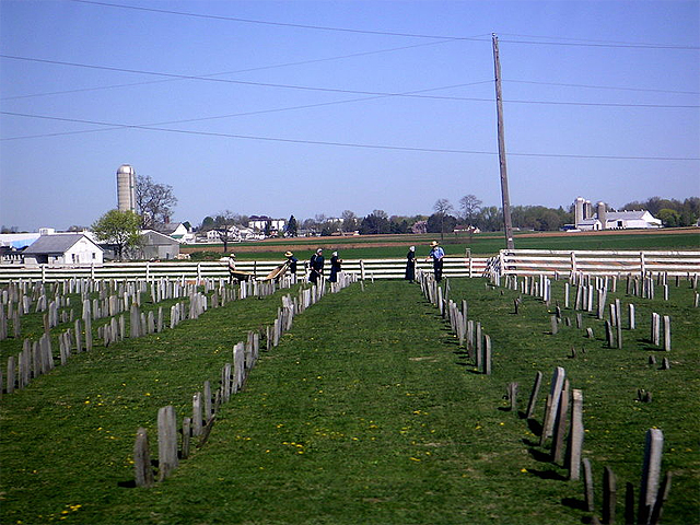 An Amish cemetery 