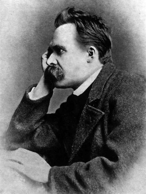 A portrait photo of Friedrich Nietzsche by Gustav Adolf Schultze 