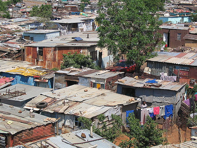 A shanty town in Soweto, South Africa 