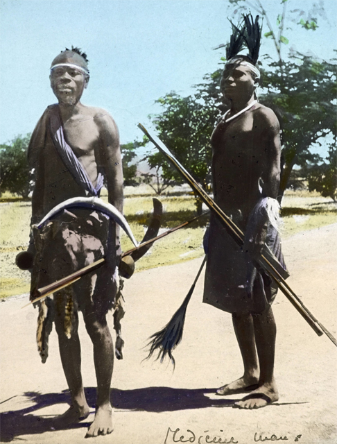 A witch doctor and his apprentice in Malawi in 1910 