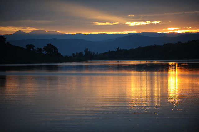 Sunset over Lake Idjwi 