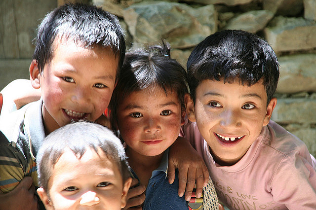 Ladakhi children (Photo by Daniela Hartmann on Flickr, Creative Commons license)