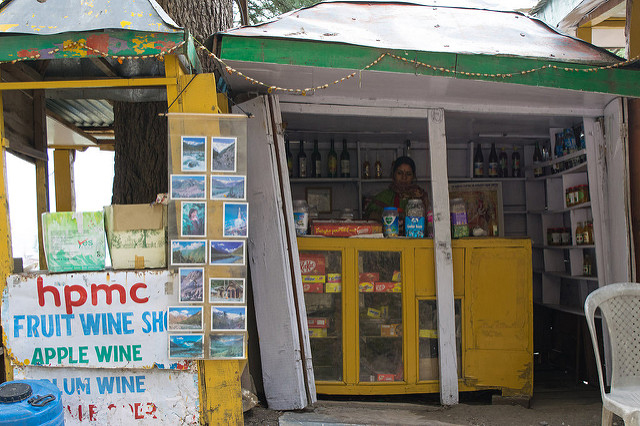 A wine shop in rural India 