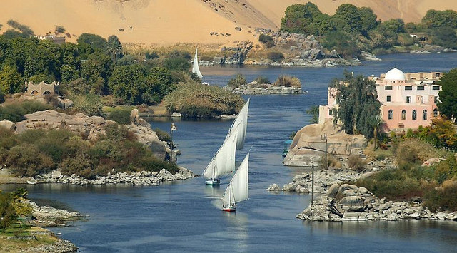 The Nile River, Aswan, Egypt 