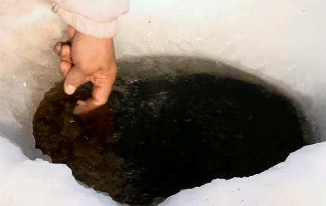 The Inuit hunter knows the climate is screwed up when he notices ice moving around inside a seal hole; “I thought to myself, it’s like heating ice in a kettle,” he said 