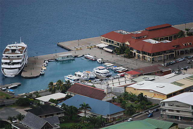 Some yachts in the town of Uturoa, on Raiatea 