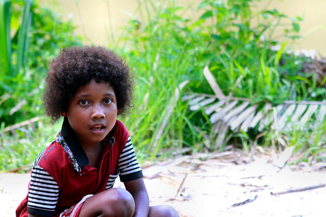 A Batek child in Taman Negara National Park
