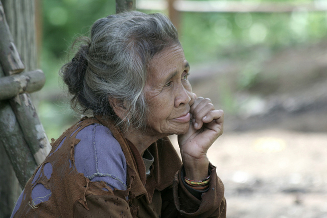 An elderly Orang Asli woman in Gopeng