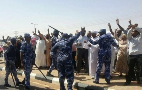 An anti-dam protest in Khartoum in 2016 