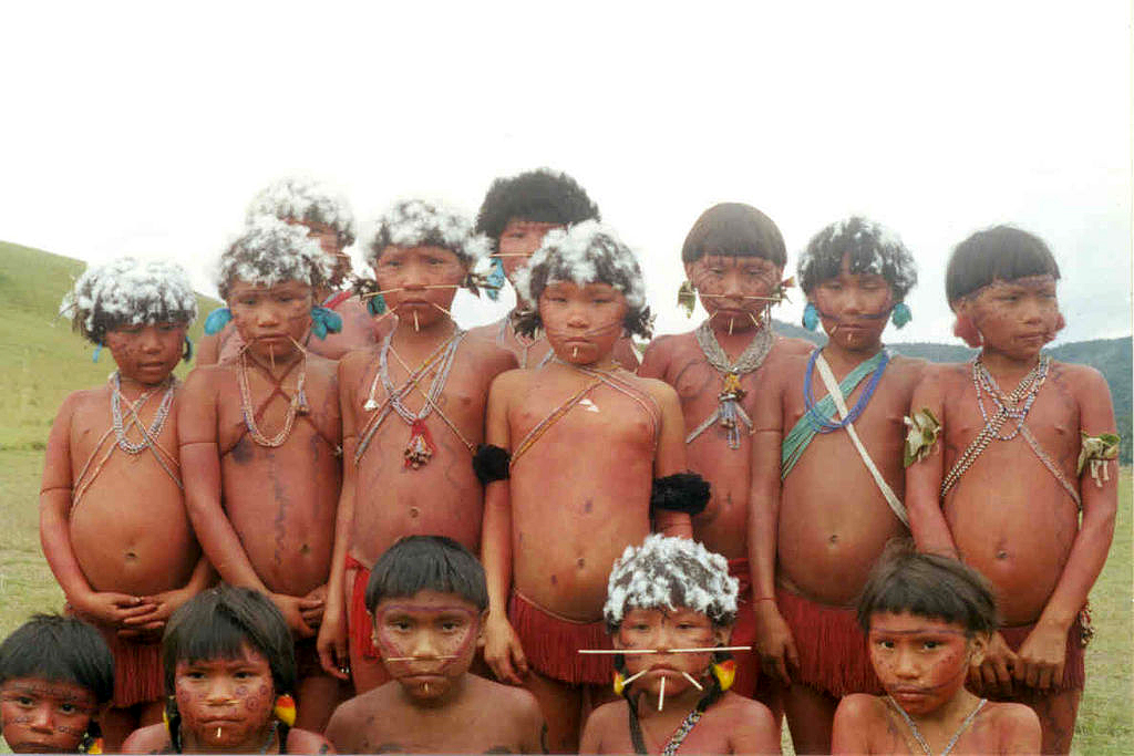 Yanomami young people in Alto Orinoco municipality, Amazonas state 