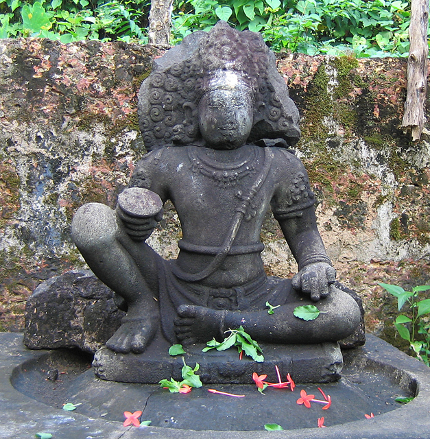 An idol of Lord Ayyappan at a temple in northern Kerala 