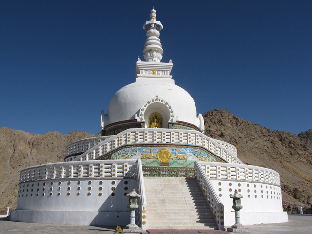 The Shanti Stupa in Leh 