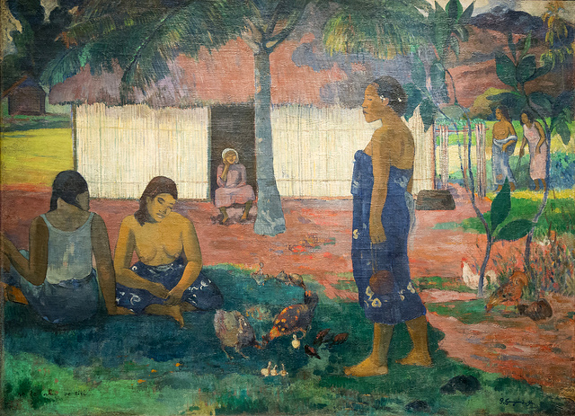 “Why Are You Angry? (No te aha oe riri)” by Paul Gauguin, a painting that conveys the ambiguity of the Tahitian emotion of anger 
