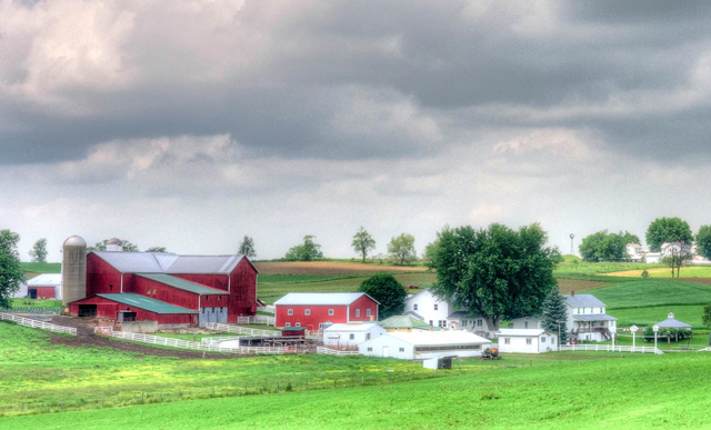 An Amish farm in Holmes County 