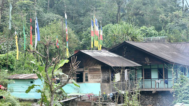 Houses in a Lepcha village of North Sikkim 