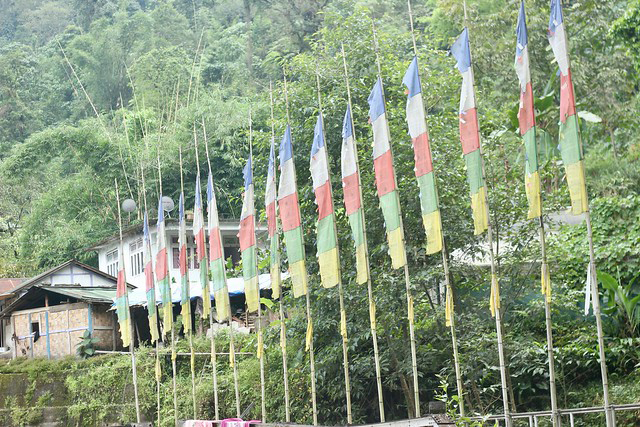 Prayer flags in a Lepcha village of North Sikkim