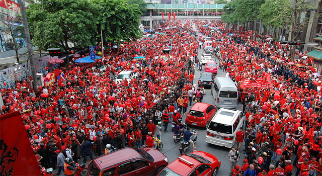 Redshirt political protest in Bangkok, September 2010
