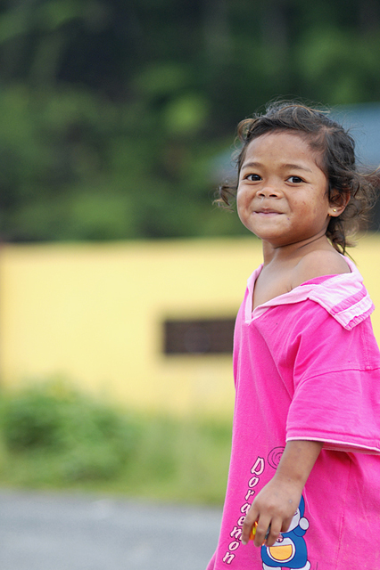 An Orang Asli girl in the Cameron Highlands 