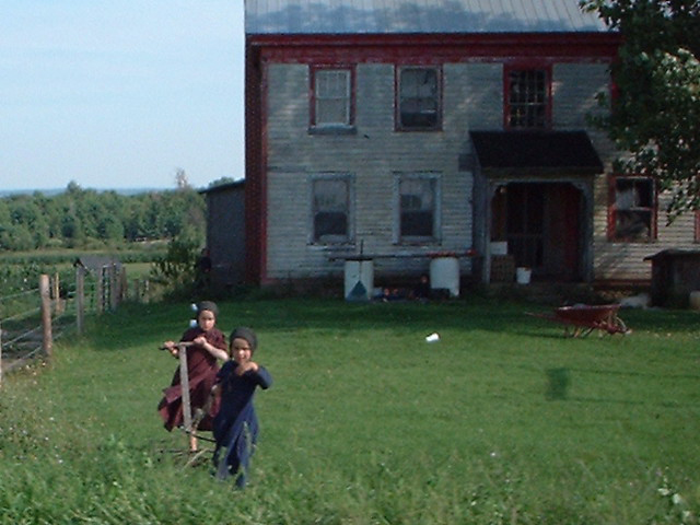 Amish kids, Morristown, St. Lawrence County, New York 