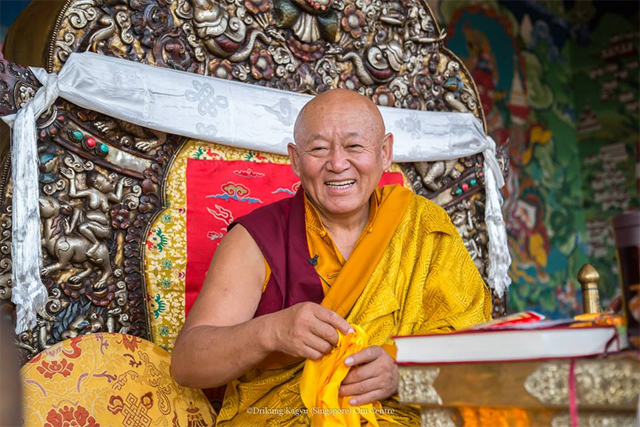 Chetsang Rinpoche, the head of the Drikung Kagyu order of Tibetan Buddhism 