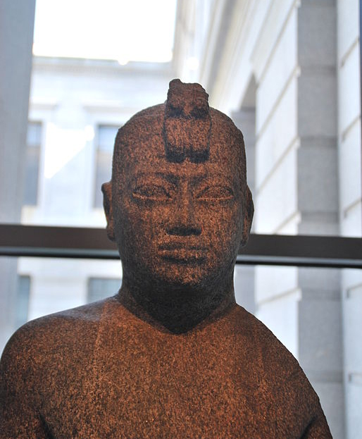 Statue of King Senkamanisken, Nubian monarch, 643 – 623 BCE, in the Museum of Fine Arts 