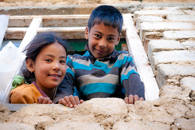 A brother and sister in Kargil