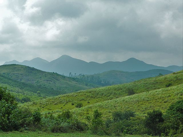 The forested mountains of the Idukki District, as seen from the Vagamon Viewpoint (Photo by Anand2202 in Wikipedia, Creative Commons license)